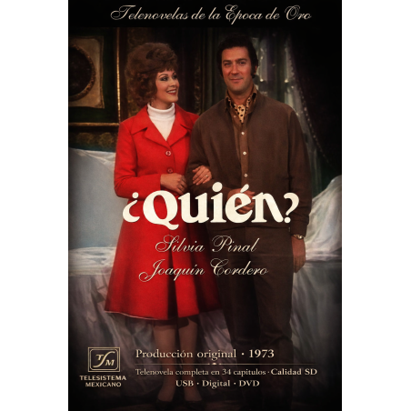 ¿Quién? (1973) Telenovela de MAM en DVD USB o Digital para Descarga Telenovela de Colección Silvia Pinal y Joaquin Cordero
