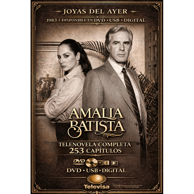 Telenovela Amalia Batista (1983) disponible en DVD,USB y Digital